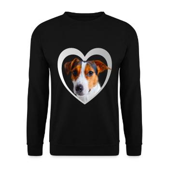 I Love my Parson Russel Terrier - Terrier - Unisex Pullover - Schwarz - Vorne - Alina (178cm) & Michal (187cm)