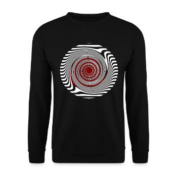 Red Mandala Spiral Pattern Snail - Unisex Sweatshirt - black - Front - Alina (178cm) & Michal (187cm)