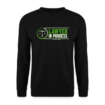 Lawyer Gift Law Lawyer - Unisex Sweatshirt - black - Front - Alina (178cm) & Michal (187cm)