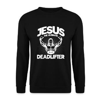 Gym Workout Fitness - Unisex Sweatshirt - black - Front - Alina (178cm) & Michal (187cm)