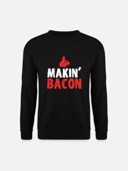 Bacon Geschenk Essen Bacon - Unisex Pullover - Schwarz