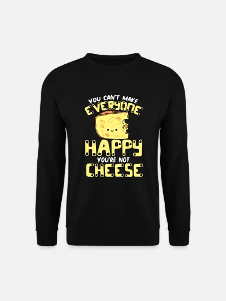 Käse Spruch Geschenk, Käse Liebhaber, Käse - Unisex Pullover - Schwarz