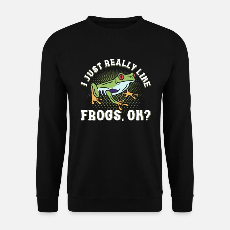 Groda gåva, amfibier, Söt groda - Unisextröja - svart