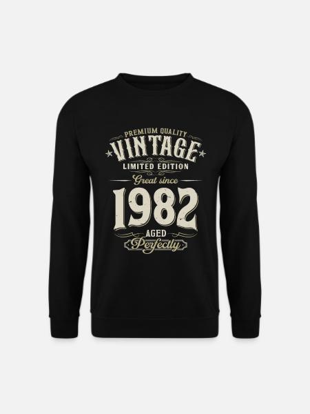 1982 Jahrgang geboren Vintage GeburtstagGeschenk - Unisex Pullover - Schwarz