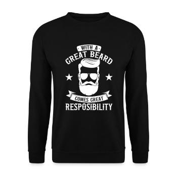 Beard Full Beard Bar Carrier Gift, Beard - Unisex Sweatshirt - black - Front - Alina (178cm) & Michal (187cm)