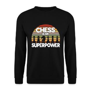 Chess Player Gift Chess Club Chess - Unisex Sweatshirt - black - Front - Alina (178cm) & Michal (187cm)