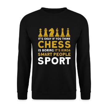Chess Player Gift Chess Club Chess - Unisex Sweatshirt - black - Front - Alina (178cm) & Michal (187cm)