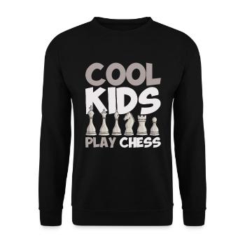 Chess Player Gift Chess Club Chess - Unisex Sweatshirt - black - Front - Alina (178cm) & Michal (187cm)