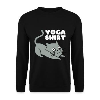 Yoga Cat Sport Fitness - Sweat-shirt Unisexe - noir - Devant - Alina (178cm) & Michal (187cm)