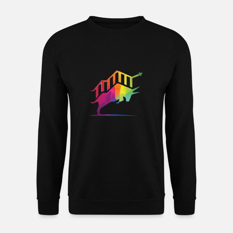 Crypto Bull Farben Logo - Unisex Pullover - Schwarz