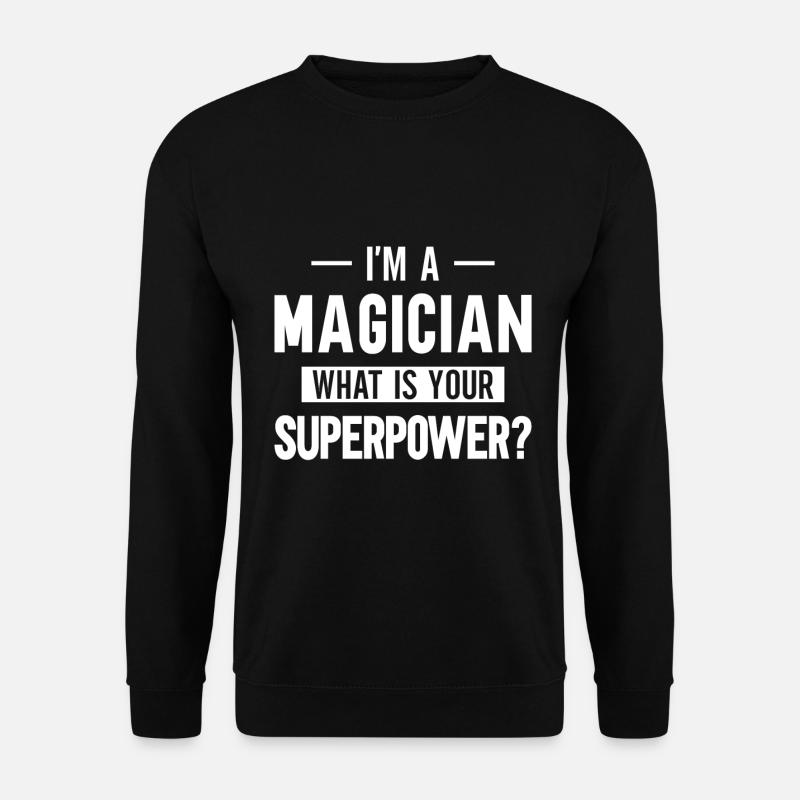 Magician Party Magic Tricks Performer Magician - Unisex Pullover - Schwarz