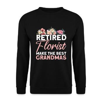 Florist Floristry Flowers Florist - Unisex Sweatshirt - black - Front - Alina (178cm) & Michal (187cm)