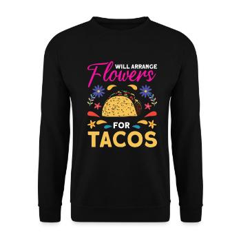 Florist Floristry Flowers Florist - Unisex Sweatshirt - black - Front - Alina (178cm) & Michal (187cm)