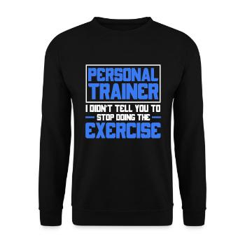 Fitness Workout Motivation Personal Trainer - Unisex Sweatshirt - black - Front - Alina (178cm) & Michal (187cm)