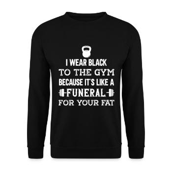 Fitness Workout Motivation Personal Trainer - Unisex Sweatshirt - black - Front - Alina (178cm) & Michal (187cm)