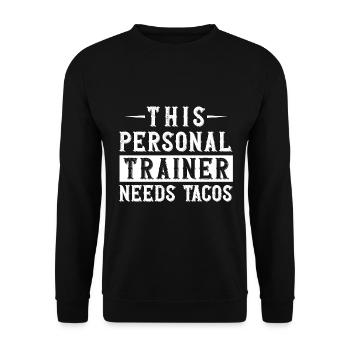 Fitness Workout Motivation Personal Trainer - Unisex Sweatshirt - black - Front - Alina (178cm) & Michal (187cm)