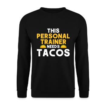 Fitness Workout Motivation Personal Trainer - Unisex Sweatshirt - black - Front - Alina (178cm) & Michal (187cm)
