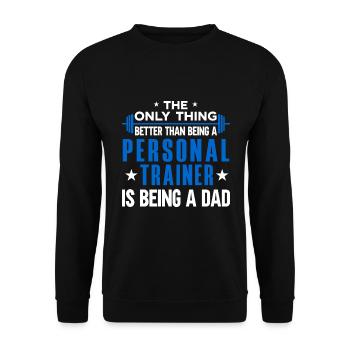 Fitness Workout Motivation Personal Trainer - Unisex Sweatshirt - black - Front - Alina (178cm) & Michal (187cm)