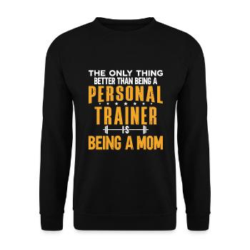 Fitness Workout Motivation Personal Trainer - Unisex Sweatshirt - black - Front - Alina (178cm) & Michal (187cm)