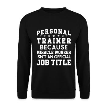 Fitness Workout Motivation Entraîneur personnel - Sweat-shirt Unisexe - noir - Devant - Alina (178cm) & Michal (187cm)