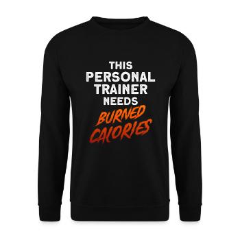 Fitness Workout Motivation Personal Trainer - Unisex Sweatshirt - black - Front - Alina (178cm) & Michal (187cm)