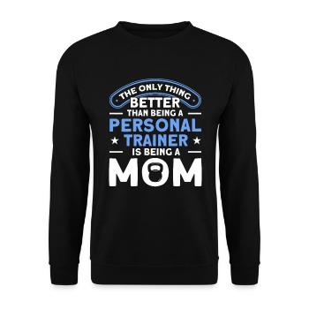Fitness Workout Motivation Personal Trainer - Unisex Sweatshirt - black - Front - Alina (178cm) & Michal (187cm)