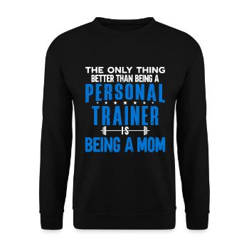 Fitness Workout Motivation Personal Trainer - Unisex Sweatshirt - black - Front - Alina (178cm) & Michal (187cm)