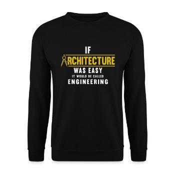 Architecte Cadeau Profession Architecture Emploi Architecte - Sweat-shirt Unisexe - noir - Devant - Alina (178cm) & Michal (187cm)