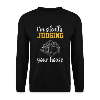 Architect Gift Profession Architecture Job Architect - Unisex Sweatshirt - black - Front - Alina (178cm) & Michal (187cm)