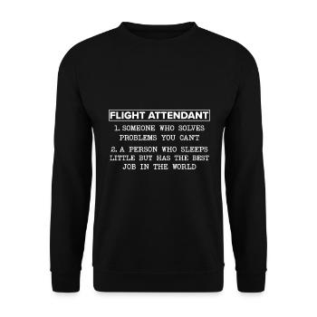 Personnel de cabine de l’hôtesse de l’air hôtesse de l’air - Sweat-shirt Unisexe - noir - Devant - Alina (178cm) & Michal (187cm)