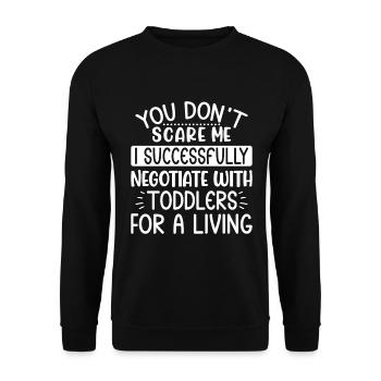 Babysitter Geschenk Babysitting Bester Babysitter - Unisex Pullover - Schwarz - Vorne - Alina (178cm) & Michal (187cm)