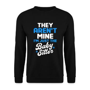 Babysitter Gift Babysitting Best Babysitter - Unisex Sweatshirt - black - Front - Alina (178cm) & Michal (187cm)