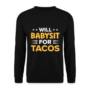 Babysitter Gift Babysitting Best Babysitter - Unisex Sweatshirt - black - Front - Alina (178cm) & Michal (187cm)