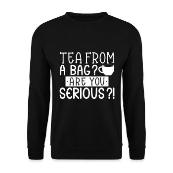 Tea Drinker Tea Lover Gift Tea - Unisex Sweatshirt - black - Front - Alina (178cm) & Michal (187cm)