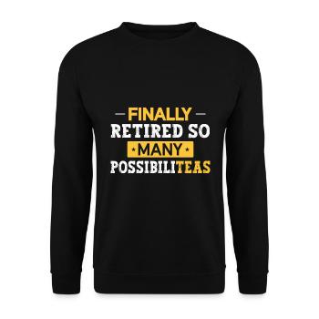 Tea Drinker Tea Lover Gift Tea - Unisex Sweatshirt - black - Front - Alina (178cm) & Michal (187cm)