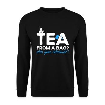 Tea Drinker Tea Lover Gift Tea - Unisex Sweatshirt - black - Front - Alina (178cm) & Michal (187cm)