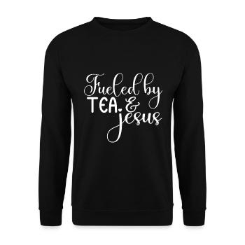 Tea Drinker Tea Lover Gift Tea - Unisex Sweatshirt - black - Front - Alina (178cm) & Michal (187cm)