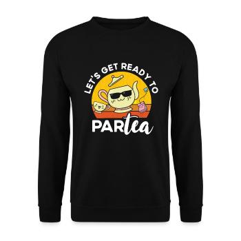 Tea Drinker Tea Lover Gift Tea - Unisex Sweatshirt - black - Front - Alina (178cm) & Michal (187cm)