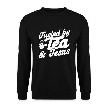 Tea Drinker Tea Lover Gift Tea - Unisex Sweatshirt - black - Front - Alina (178cm) & Michal (187cm)