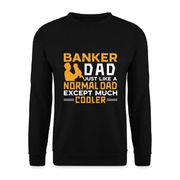 Banquier Banque Argent Banquier - Sweat-shirt Unisexe - noir - Devant - Alina (178cm) & Michal (187cm)