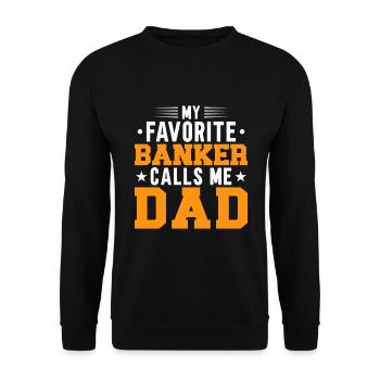 Banquier Banque Argent Banquier - Sweat-shirt Unisexe - noir - Devant - Alina (178cm) & Michal (187cm)
