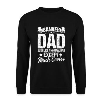 Banquier Banque Argent Banquier - Sweat-shirt Unisexe - noir - Devant - Alina (178cm) & Michal (187cm)