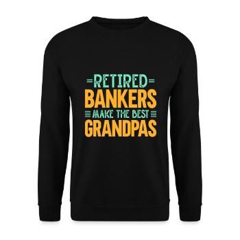 Banquier Banque Argent Banquier - Sweat-shirt Unisexe - noir - Devant - Alina (178cm) & Michal (187cm)