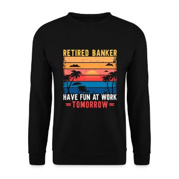 Banquier Banque Argent Banquier - Sweat-shirt Unisexe - noir - Devant - Alina (178cm) & Michal (187cm)
