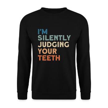 Dentist Dental Gift Medical Student Dentist - Unisex Sweatshirt - black - Front - Alina (178cm) & Michal (187cm)