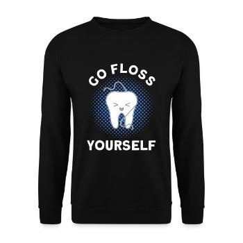 Dentist Dental Gift Medical Student Dentist - Unisex Sweatshirt - black - Front - Alina (178cm) & Michal (187cm)