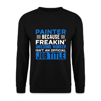 Maler Geschenk Malerei Künstler Malermeister - Unisex Pullover - Schwarz - Vorne - Alina (178cm) & Michal (187cm)