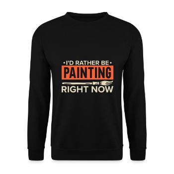 Maler Geschenk Malerei Künstler Malermeister - Unisex Pullover - Schwarz - Vorne - Alina (178cm) & Michal (187cm)