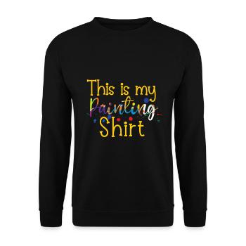 Maler Geschenk Malerei Künstler Malermeister - Unisex Pullover - Schwarz - Vorne - Alina (178cm) & Michal (187cm)