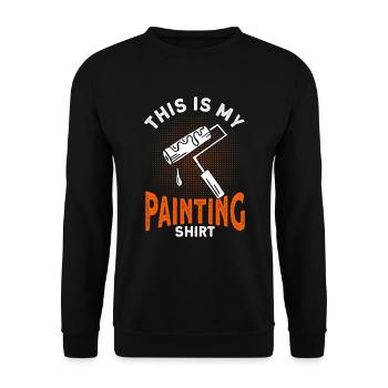 Maler Geschenk Malerei Künstler Malermeister - Unisex Pullover - Schwarz - Vorne - Alina (178cm) & Michal (187cm)